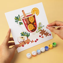 Carica l'immagine nel visualizzatore di Gallery, Mini Set Dipingere con i Numeri 20x20cm (6 pezzi) - Bevande Invernali