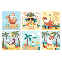 Carica l'immagine nel visualizzatore di Gallery, Mini Set Dipingere con i Numeri 20x20cm (6 pezzi) - Natale Tropicale Figured'Art