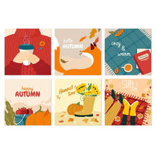 Carica l'immagine nel visualizzatore di Gallery, Mini Set Dipingere con i Numeri 20x20cm (6 pezzi) - Note d'Autunno Figured'Art