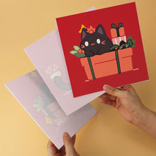 Carica l'immagine nel visualizzatore di Gallery, Mini Set Dipingere con i Numeri 20x20cm (6 pezzi) - Piccoli Gatti Natalizi