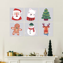 Carica l'immagine nel visualizzatore di Gallery, Mini Set Dipingere con i Numeri 20x20cm (6 pezzi) - Classico Set Natalizio
