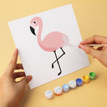 Carica l'immagine nel visualizzatore di Gallery, Mini Set Dipingere con i Numeri 20x20cm (6 pezzi) - Uccelli Tropicali