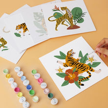 Carica l'immagine nel visualizzatore di Gallery, Mini Set Dipingere con i Numeri 20x20cm (6 pezzi) - Tigre della Giungla