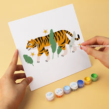 Carica l'immagine nel visualizzatore di Gallery, Mini Set Dipingere con i Numeri 20x20cm (6 pezzi) - Tigre della Giungla