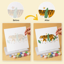 Carica l'immagine nel visualizzatore di Gallery, Mini Set Dipingere con i Numeri 20x20cm (6 pezzi) - Tigre della Giungla
