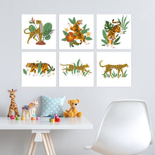 Carica l'immagine nel visualizzatore di Gallery, Mini Set Dipingere con i Numeri 20x20cm (6 pezzi) - Tigre della Giungla