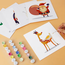 Carica l'immagine nel visualizzatore di Gallery, Mini Set Dipingere con i Numeri 20x20cm (6 pezzi) - Piccoli Amici di Natale