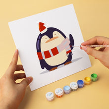 Carica l'immagine nel visualizzatore di Gallery, Mini Set Dipingere con i Numeri 20x20cm (6 pezzi) - Piccoli Amici di Natale