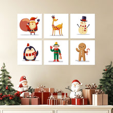 Carica l'immagine nel visualizzatore di Gallery, Mini Set Dipingere con i Numeri 20x20cm (6 pezzi) - Piccoli Amici di Natale
