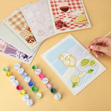 Carica l'immagine nel visualizzatore di Gallery, Mini Set Dipingere con i Numeri 15x20cm (6 pezzi) - L'ora dell'aperitivo