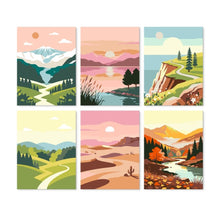 Carica l'immagine nel visualizzatore di Gallery, Mini Set Dipingere con i Numeri 15x20cm (6 pezzi) - Tavolozza della Natura Figured'Art