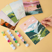 Carica l'immagine nel visualizzatore di Gallery, Mini Set Dipingere con i Numeri 15x20cm (6 pezzi) - Tavolozza della Natura