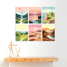 Carica l'immagine nel visualizzatore di Gallery, Mini Set Dipingere con i Numeri 15x20cm (6 pezzi) - Tavolozza della Natura