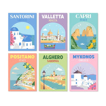 Carica l'immagine nel visualizzatore di Gallery, Mini Set Dipingere con i Numeri 15x20cm (6 pezzi) - Fughe nel Mediterraneo Figured'Art