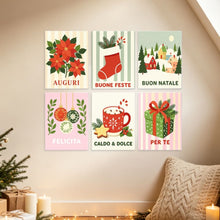 Carica l'immagine nel visualizzatore di Gallery, Mini Set Dipingere con i Numeri 15x20cm (6 pezzi) - Calorosi Auguri