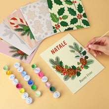 Carica l'immagine nel visualizzatore di Gallery, Mini Set Dipingere con i Numeri 15x20cm (6 pezzi) - Dettagli di Natale