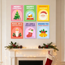 Carica l'immagine nel visualizzatore di Gallery, Mini Set Dipingere con i Numeri 15x20cm (6 pezzi) - Allegria Natalizia 1
