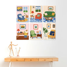 Carica l'immagine nel visualizzatore di Gallery, Mini Set Dipingere con i Numeri 15x20cm (6 pezzi) - Angoli di Casa