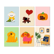 Carica l'immagine nel visualizzatore di Gallery, Mini Set Dipingere con i Numeri 15x20cm (6 pezzi) - Amici Pelosi Figured'Art