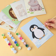 Carica l'immagine nel visualizzatore di Gallery, Mini Set Dipingere con i Numeri 15x20cm (6 pezzi) - Cuccioli Giocosi