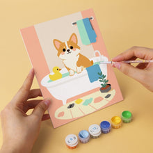 Carica l'immagine nel visualizzatore di Gallery, Mini Set Dipingere con i Numeri 15x20cm (6 pezzi) - Cani a Casa