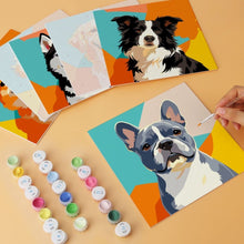 Carica l'immagine nel visualizzatore di Gallery, Mini Set Dipingere con i Numeri 20x20cm (6 pezzi) - Ritratti di Cani Pop Art