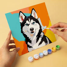 Carica l'immagine nel visualizzatore di Gallery, Mini Set Dipingere con i Numeri 20x20cm (6 pezzi) - Ritratti di Cani Pop Art