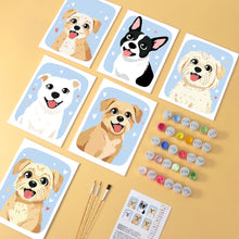 Carica l'immagine nel visualizzatore di Gallery, Mini Set Dipingere con i Numeri 15x20cm (6 pezzi) - Ritratti di cani