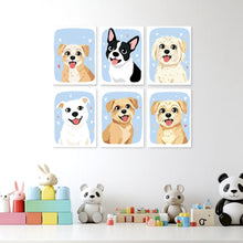 Carica l'immagine nel visualizzatore di Gallery, Mini Set Dipingere con i Numeri 15x20cm (6 pezzi) - Ritratti di cani