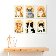 Carica l'immagine nel visualizzatore di Gallery, Mini Set Dipingere con i Numeri 15x20cm (6 pezzi) - Ritratti di Animali