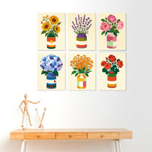 Carica l'immagine nel visualizzatore di Gallery, Mini Set Dipingere con i Numeri 15x20cm (6 pezzi) - Rustici Vasi Fioriti