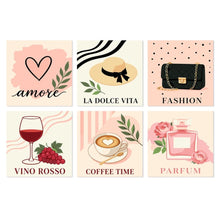Carica l'immagine nel visualizzatore di Gallery, Mini Set Dipingere con i Numeri 20x20cm (6 pezzi) - La Vie en Rose Figured'Art