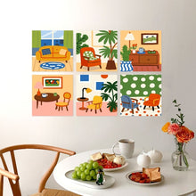 Carica l'immagine nel visualizzatore di Gallery, Mini Set Dipingere con i Numeri 20x20cm (6 pezzi) - Stanze Incantevoli