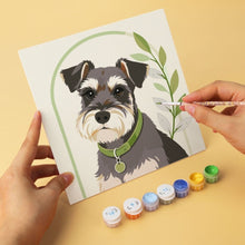 Carica l'immagine nel visualizzatore di Gallery, Mini Set Dipingere con i Numeri 20x20cm (6 pezzi) - Ritratti di Cani Pastello