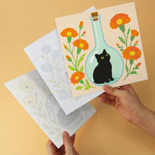 Carica l'immagine nel visualizzatore di Gallery, Mini Set Dipingere con i Numeri 20x20cm (6 pezzi) - Gatti Neri Botanici