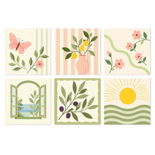 Carica l'immagine nel visualizzatore di Gallery, Mini Set Dipingere con i Numeri 20x20cm (6 pezzi) - Sussurri di Giardino Figured'Art