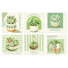 Carica l'immagine nel visualizzatore di Gallery, Mini Set Dipingere con i Numeri 20x20cm (6 pezzi) - Giardino di Succulente Figured'Art