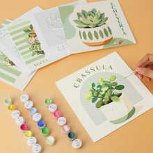 Carica l'immagine nel visualizzatore di Gallery, Mini Set Dipingere con i Numeri 20x20cm (6 pezzi) - Giardino di Succulente