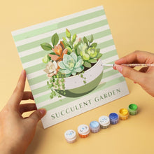 Carica l'immagine nel visualizzatore di Gallery, Mini Set Dipingere con i Numeri 20x20cm (6 pezzi) - Giardino di Succulente