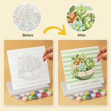 Carica l'immagine nel visualizzatore di Gallery, Mini Set Dipingere con i Numeri 20x20cm (6 pezzi) - Giardino di Succulente
