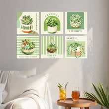 Carica l'immagine nel visualizzatore di Gallery, Mini Set Dipingere con i Numeri 20x20cm (6 pezzi) - Giardino di Succulente