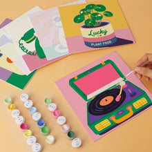 Carica l'immagine nel visualizzatore di Gallery, Mini Set Dipingere con i Numeri 20x20cm (6 pezzi) - Fascino Anni Sessanta