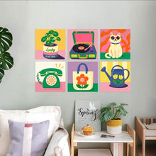 Carica l'immagine nel visualizzatore di Gallery, Mini Set Dipingere con i Numeri 20x20cm (6 pezzi) - Fascino Anni Sessanta