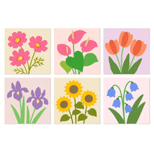 Carica l'immagine nel visualizzatore di Gallery, Mini Set Dipingere con i Numeri 20x20cm (6 pezzi) - Petali Pastello Figured'Art