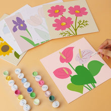 Carica l'immagine nel visualizzatore di Gallery, Mini Set Dipingere con i Numeri 20x20cm (6 pezzi) - Petali Pastello