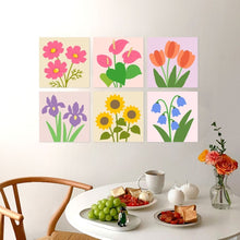 Carica l'immagine nel visualizzatore di Gallery, Mini Set Dipingere con i Numeri 20x20cm (6 pezzi) - Petali Pastello