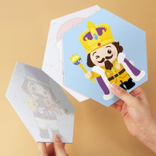 Carica l'immagine nel visualizzatore di Gallery, Mini Set Dipingere con i Numeri - Esagoni (6 pezzi) - Piccoli Personaggi Natalizi