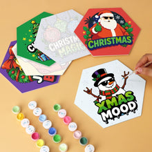 Carica l'immagine nel visualizzatore di Gallery, Mini Set Dipingere con i Numeri - Esagoni (6 pezzi) - Christmas Mood