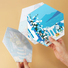 Carica l'immagine nel visualizzatore di Gallery, Mini Set Dipingere con i Numeri - Esagoni (6 pezzi) - Fuga in Blu e Bianco