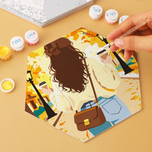 Carica l'immagine nel visualizzatore di Gallery, Mini Set Dipingere con i Numeri - Esagoni (6 pezzi) - Donna sul Mare